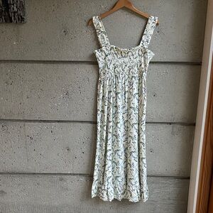 Zara floral ruched dress